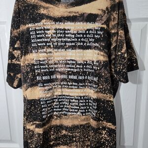 Edgy Black and Tan Graphic Tee